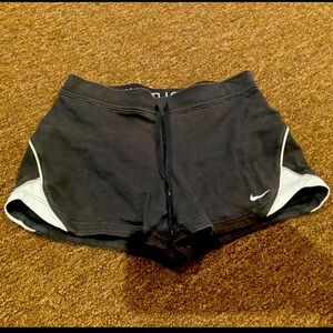 EUC Nike Dri Fit Womens Just Do It Running Shorts XS Black Lined bottoms